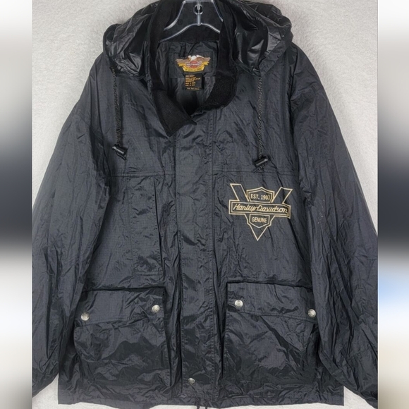 Harley-Davidson's hooded raincoat jacket Sz.S - Picture 1 of 9